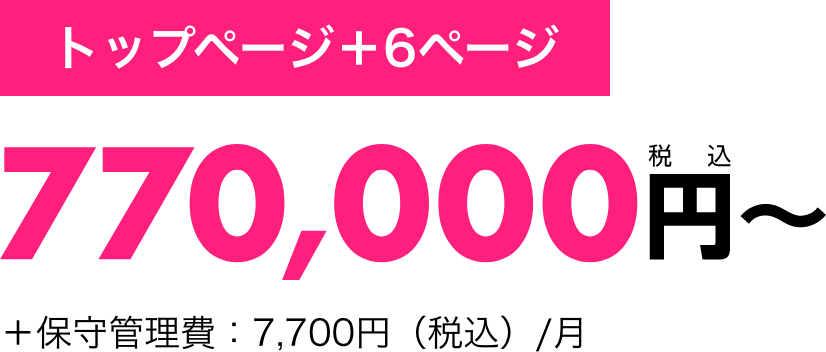 トップページ 165,000円(税込)